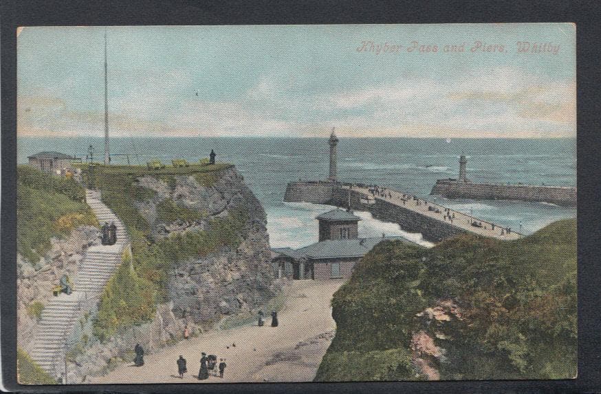 Yorkshire Postcard - Khyber Pass and Piers, Whitby - Mo’s Postcards 