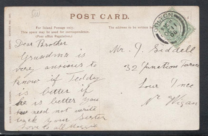 Shipping Postcard - Artist View of Sail Boats on a Rough Sea, 1906 - Mo’s Postcards 