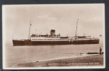 Load image into Gallery viewer, Shipping Postcard - S.S.Mona&#39;s Isle Leaving Fleetwood From Isle of Man - Mo’s Postcards 
