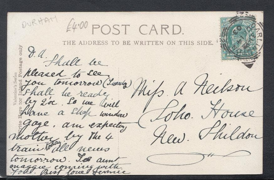 Co Durham Postcard - Norton Green, Stockton-On-Tees, 1903 - Mo’s Postcards 