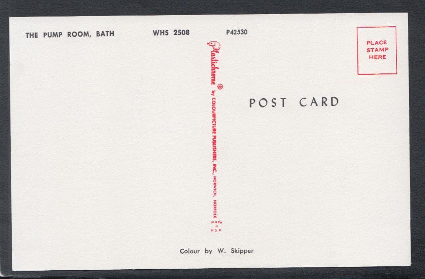 Somerset Postcard - The Pump Room, Bath - Mo’s Postcards 