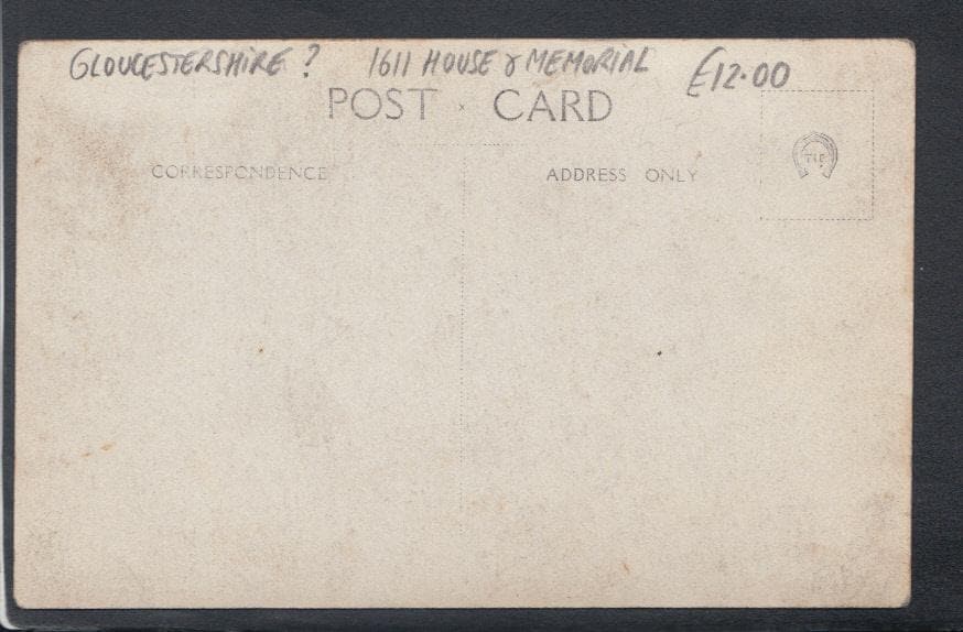 Unknown Location Postcard - War Memorial Public Service, Gloucestershire Area? - Mo’s Postcards 