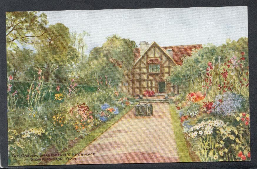 Warwickshire Postcard - The Garden, Shakespeare's Birthplace, Stratford-Upon-Avon - Mo’s Postcards 