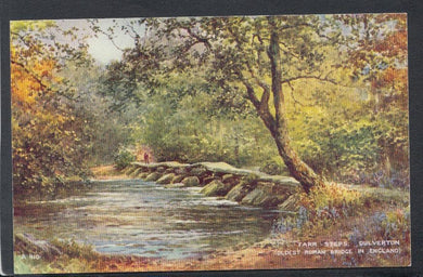 Somerset Postcard - Tarr Steps, Dulverton, Oldest Roman Bridge in England - Mo’s Postcards 