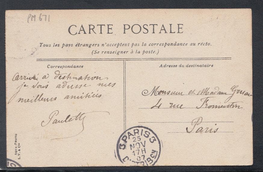France Postcard - Rouen - Passage a Bord Du Transbordeur, 1907 - Mo’s Postcards 