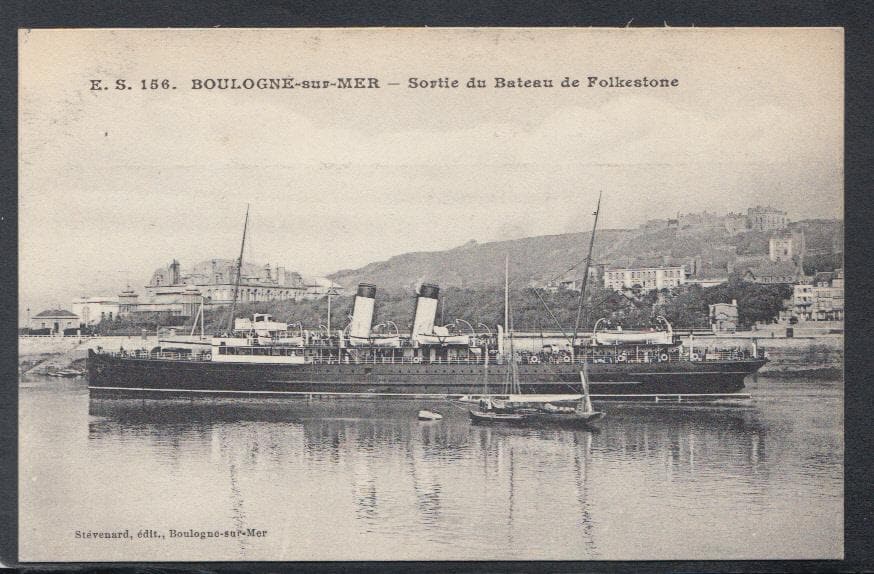 France Postcard - Boulogne-Sur-Mer - Sortie Du Bateau De Folkestone - Mo’s Postcards 