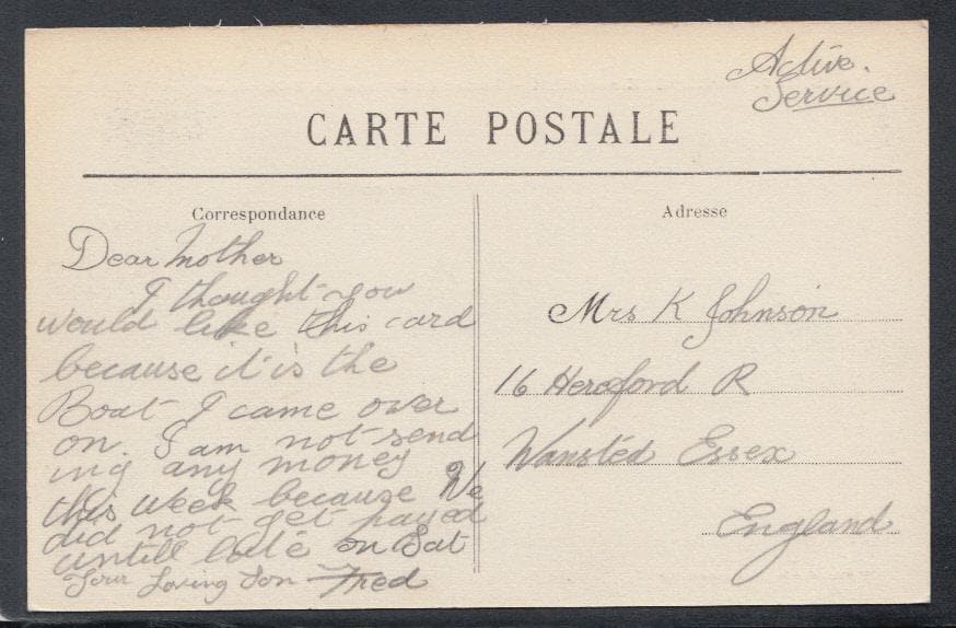 France Postcard - Boulogne-Sur-Mer - Sortie Du Bateau De Folkestone - Mo’s Postcards 