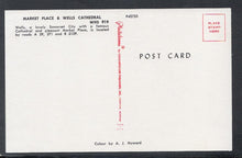 Load image into Gallery viewer, Somerset Postcard - Market Place &amp; Wells Cathedral - Mo’s Postcards 
