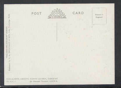Devon Postcard - Stalagmite Grotto, Kents Cavern, Torquay - Mo’s Postcards 