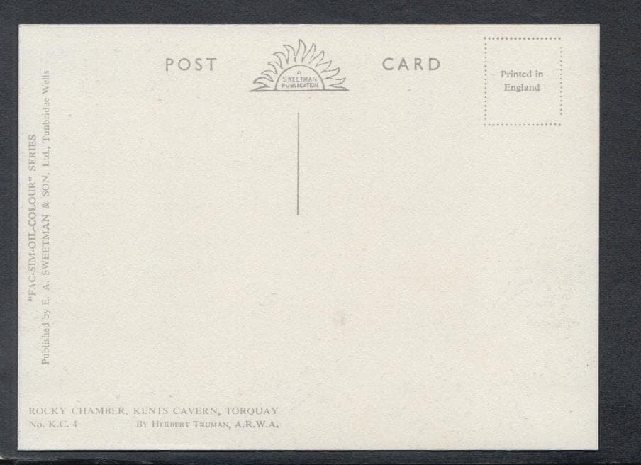 Devon Postcard - Rocky Chamber, Kents Cavern, Torquay - Mo’s Postcards 