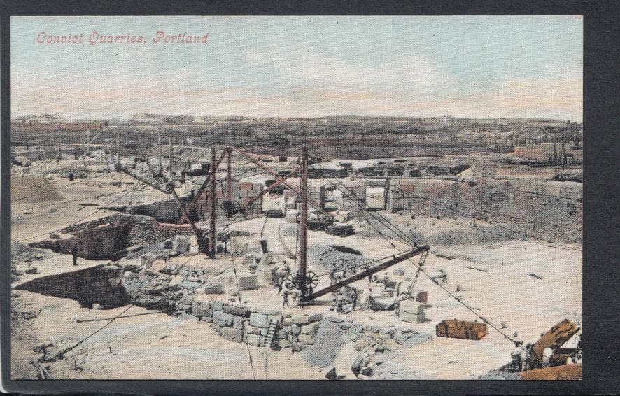 Dorset Postcard - Convict Quarries, Portland - Mo’s Postcards 