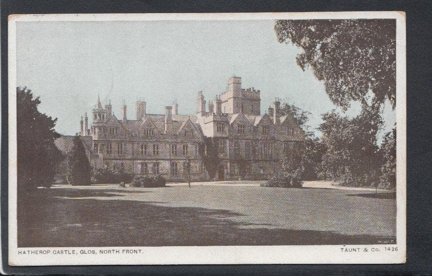 Gloucestershire Postcard - North Front, Hatherop Castle, 1906 - Mo’s Postcards 