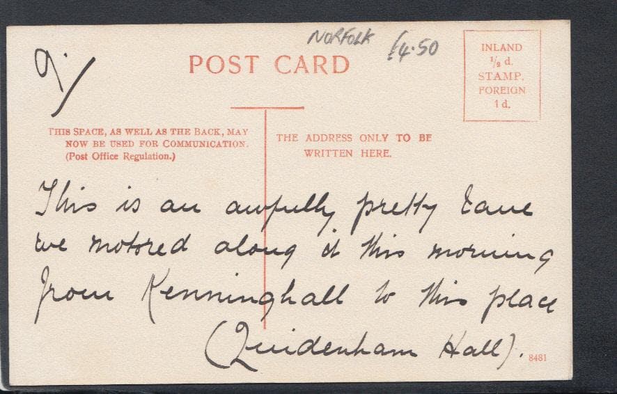 Norfolk Postcard - Quidenham, Long Lane - Mo’s Postcards 