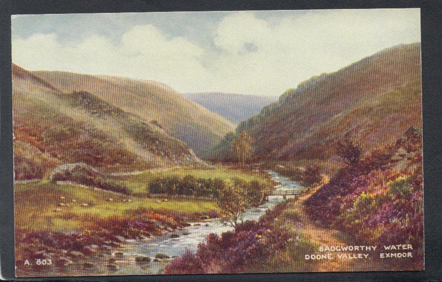 Devon Postcard - Badgworthy Water, Doone Valley, Exmoor - Mo’s Postcards 