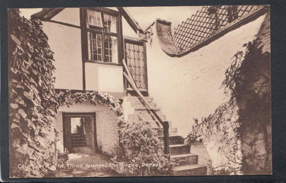 Dorset Postcard - Courtyard, "The Three Wishes", Sherborne - Mo’s Postcards 