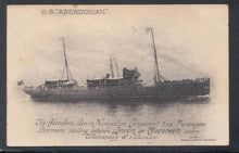 Load image into Gallery viewer, Shipping Postcard - S.S.&quot;Aberdonian&quot; Passenger Steamer - Aberdeen Steam Navigation Co - Mo’s Postcards 
