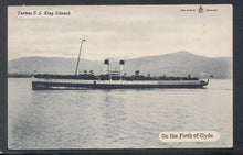 Load image into Gallery viewer, Shipping Postcard - Turbine S.S.King Edward On The Firth of Clyde, 1906 - Mo’s Postcards 
