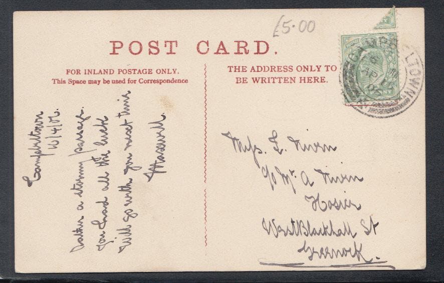 Shipping Postcard - Turbine S.S.King Edward On The Firth of Clyde, 1906 - Mo’s Postcards 