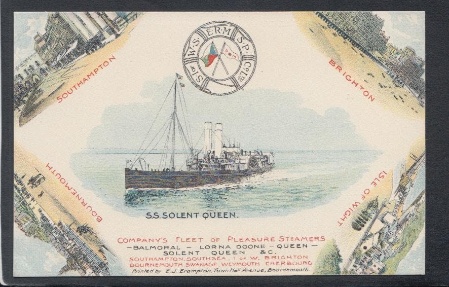 Shipping Postcard - S.S.Solent Queen Pleasure Steamer - Mo’s Postcards 