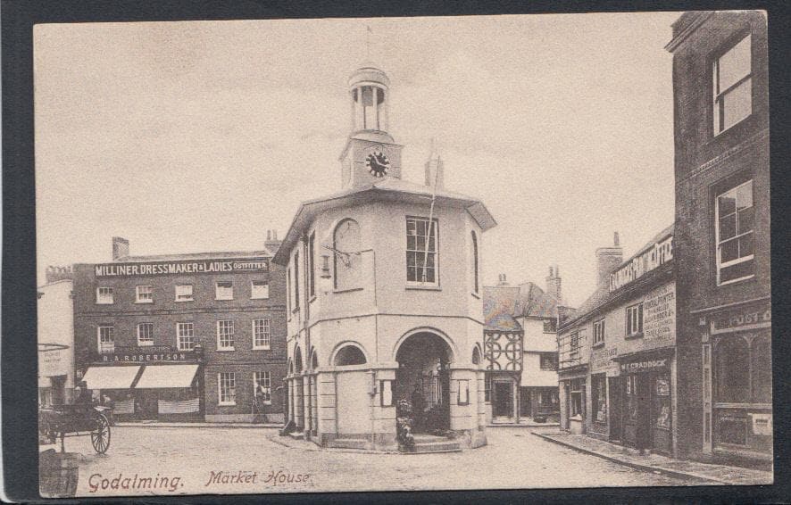 Surrey Postcard - Godalming - Market House, 1905 - Mo’s Postcards 