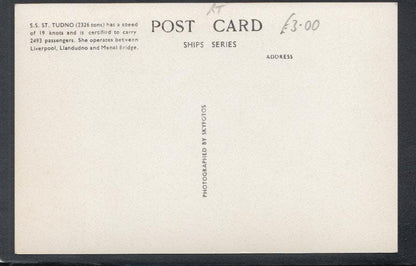 Shipping Postcard - S.S."St Tudno" Steam Boat - Mo’s Postcards 