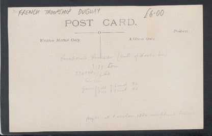 Military Postcard - Navy - French Training Ship Duguay - Trouin - Mo’s Postcards 