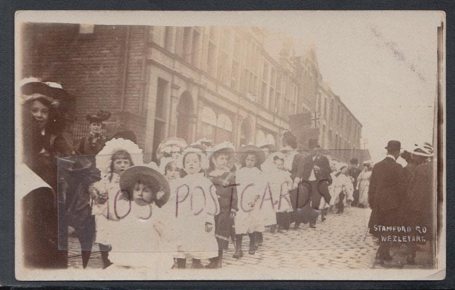 Lancashire Postcard - Church Parade, Stamford Road, Upper Mossley, 1908 - Mo’s Postcards 