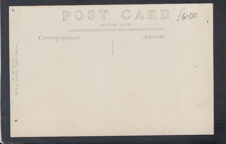 Military Postcard - Capt Kerr, Mr Lloyd Thomas, Read Admiral Meade etc, H.M.S.Suffolk, China Station - Mo’s Postcards 