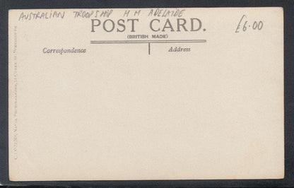 Military Postcard - Navy - Australian Troopship - H.M.A.S. "Adelaide" - Mo’s Postcards 