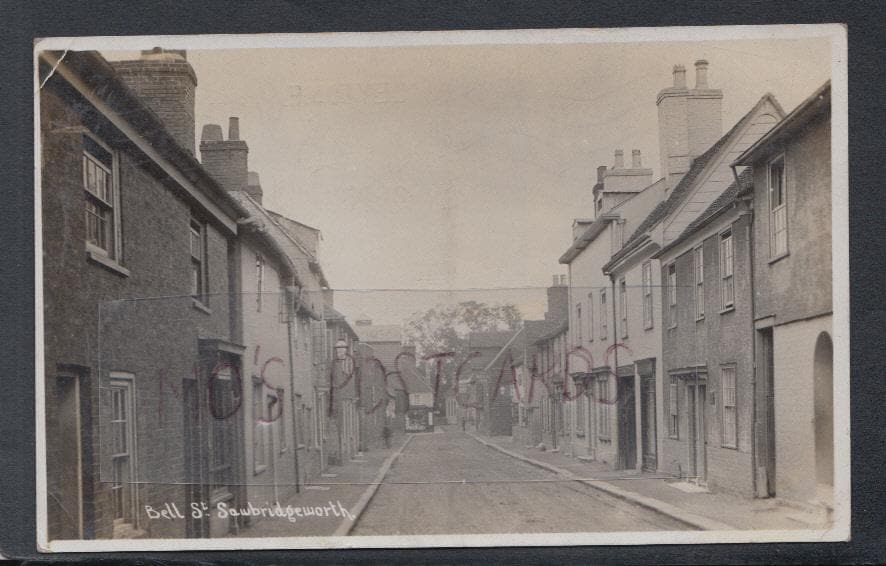 Hertfordshire Postcard - Bell Street, Sawbridgeworth, 1915 - Mo’s Postcards 