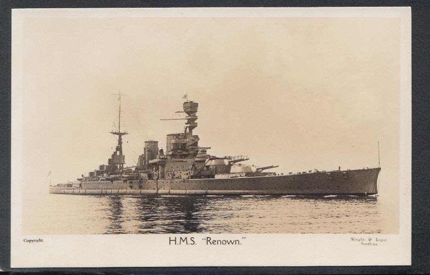 Military Postcard - Royal Navy - H.M.S. "Renown" - Mo’s Postcards 