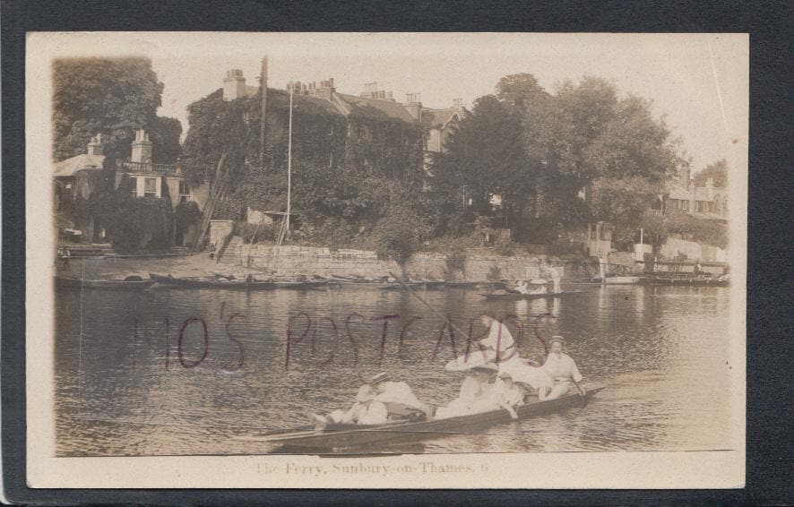 Surrey Postcard - The Ferry, Sunbury-On-Thames, 1910 - Mo’s Postcards 