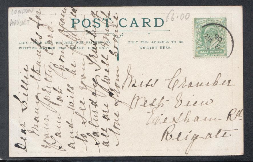 Advertisment Postcard - Harding & Son, Refreshment Contractors, Harlesden, London 1906 - Mo’s Postcards 