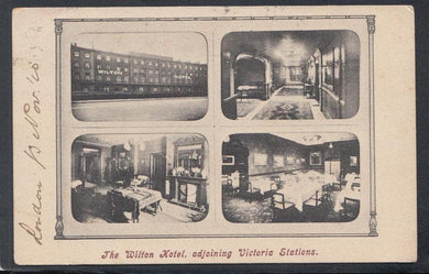 London Postcard - The Wilton Hotel, Adjoining Victoria Stations, 1910 - Mo’s Postcards 
