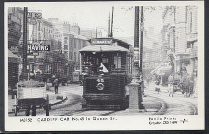 Wales Postcard - Cardiff Car No 45 in Queen Street - Mo’s Postcards 