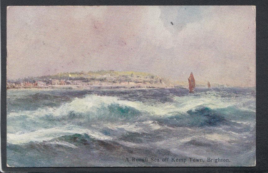 Sussex Postcard - A Rough Sea Off Kemp Town, Brighton, 1905 - Mo’s Postcards 