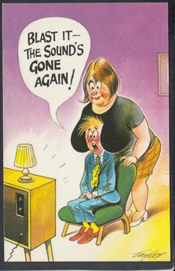 Comic Postcard - Risque / Breasts / Television / Hearing - Taylor - Mo’s Postcards 