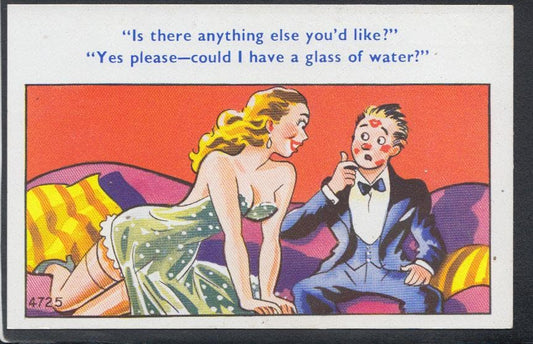 Comic Postcard - Risque / Rude / Kisses / Couple / Water - Mo’s Postcards 