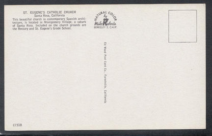 America Postcard - St Eugene's Catholic Church, Santa Rosa, California - Mo’s Postcards 