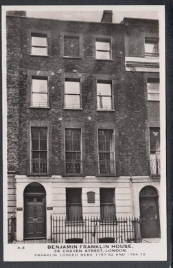 London Postcard - Benjamin Franklin House, 36 Craven Street, Charing Cross - Mo’s Postcards 