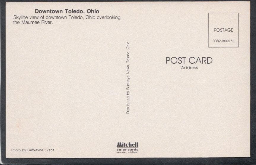 America Postcard - Aerial View of Downtown Toledo, Ohio - Mo’s Postcards 