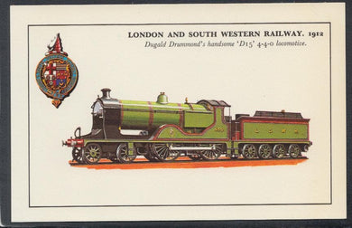 Railways Postcard - London & South Western Railway - Dugald Drummond 4-4-0 Locomotive - Mo’s Postcards 