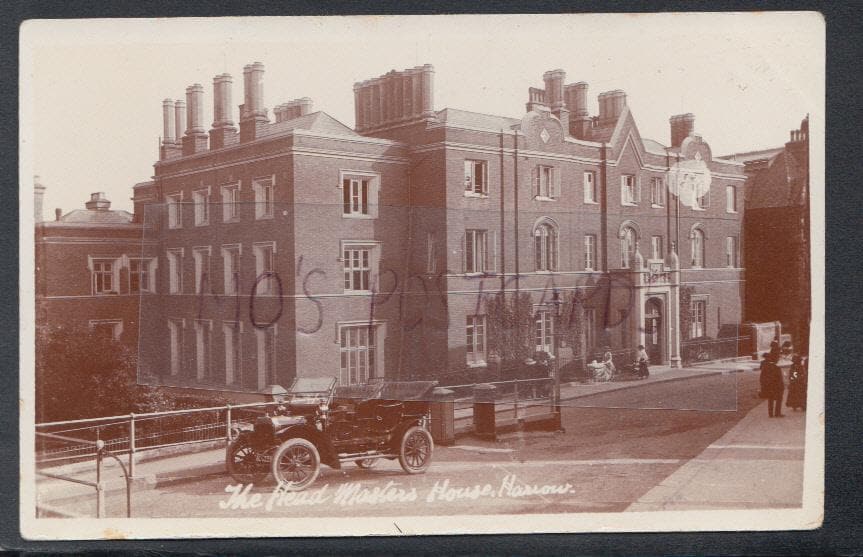 Middlesex Postcard - The Head Masters House, Harrow - Mo’s Postcards 