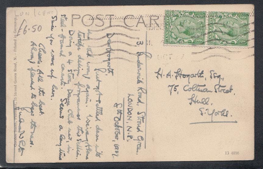 London Postcard - The Library, The School of Oriental Studies, University of London, Bloomsbury - Mo’s Postcards 