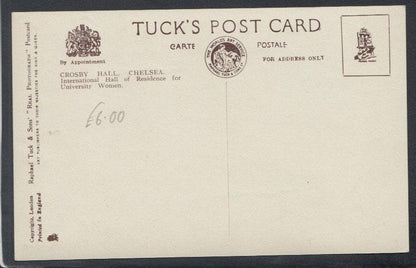 London Postcard - Chelsea - Crosby Hall Residential Wing Opened 1st July 1927 - Mo’s Postcards 