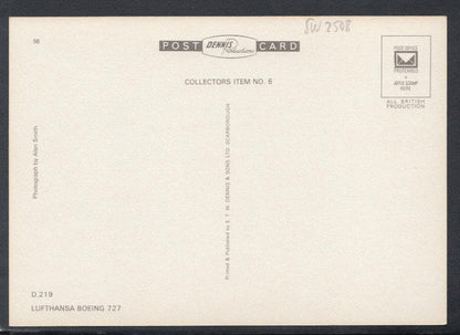 Aviation Postcard - Lufthansa Boeing 727 Aeroplane - Mo’s Postcards 