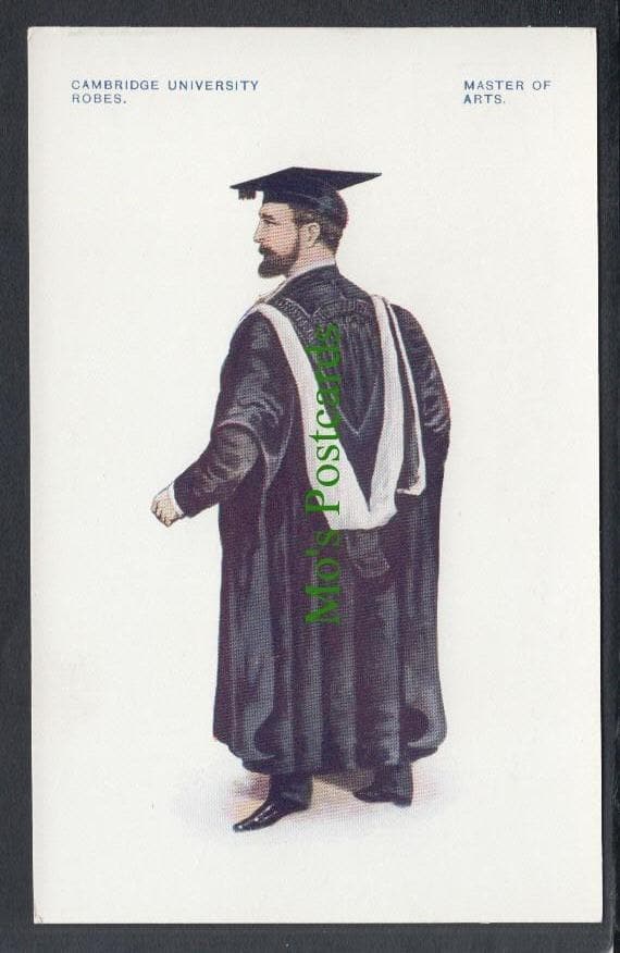 Education Postcard - Cambridge University Robes - Master of Arts - Mo’s Postcards 