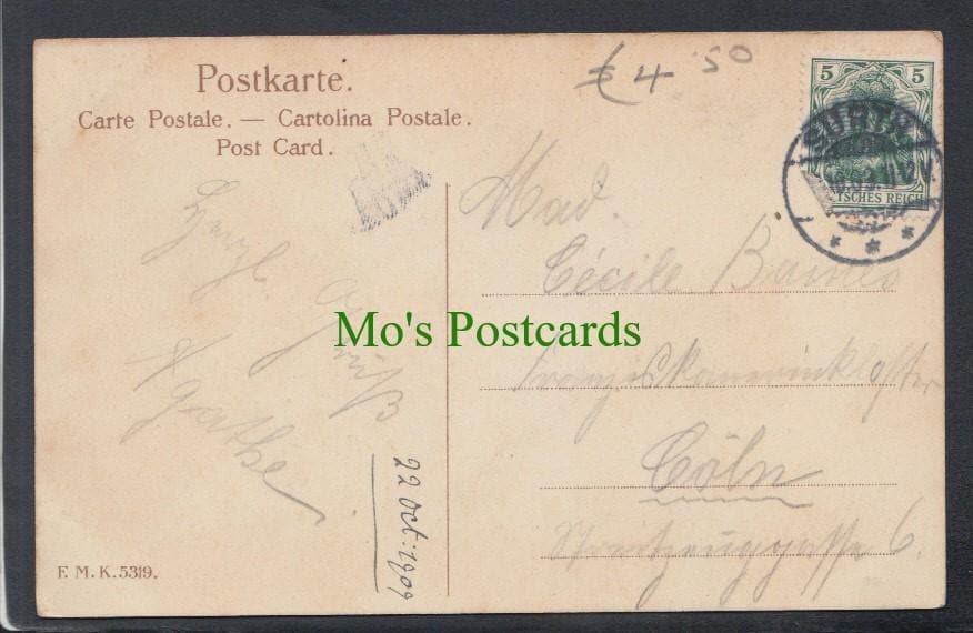 Food & Drink Postcard - Wine and Fruit, 1909 - Mo’s Postcards 