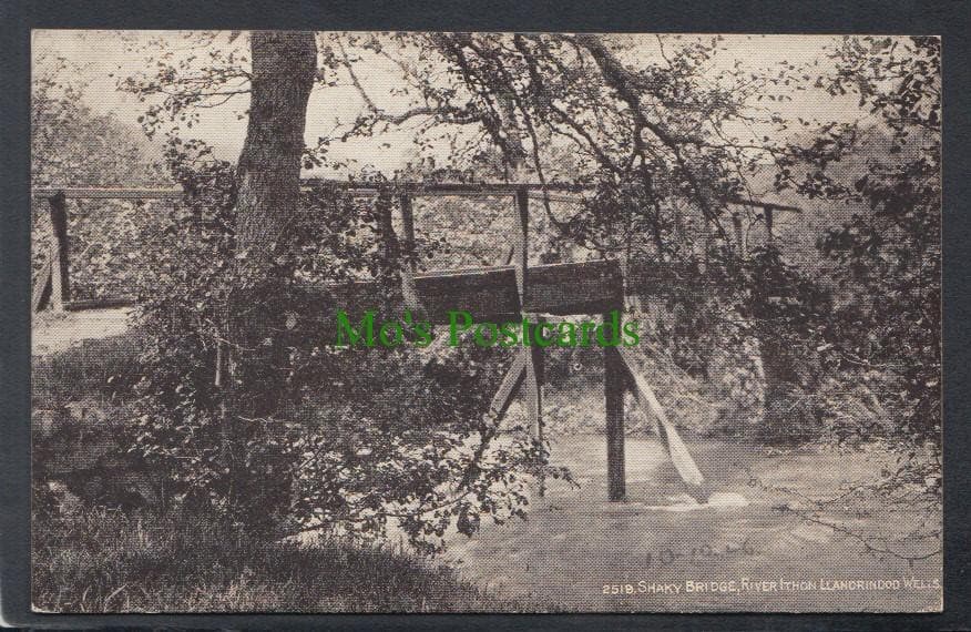 Wales Postcard - Shaky Bridge, River Ithon, Llandrindod Wells - Mo’s Postcards 