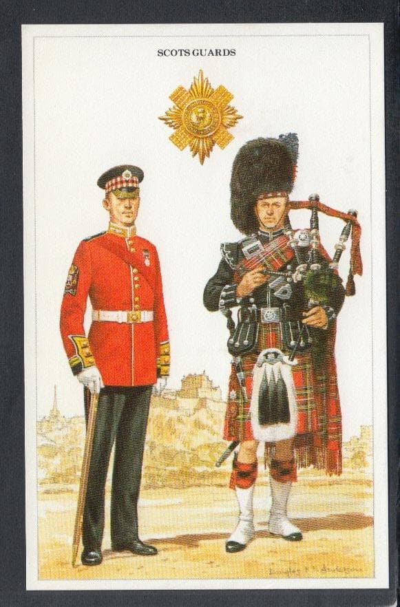 Military Postcard - The British Army Series - No 23. Scots Guards - Mo’s Postcards 